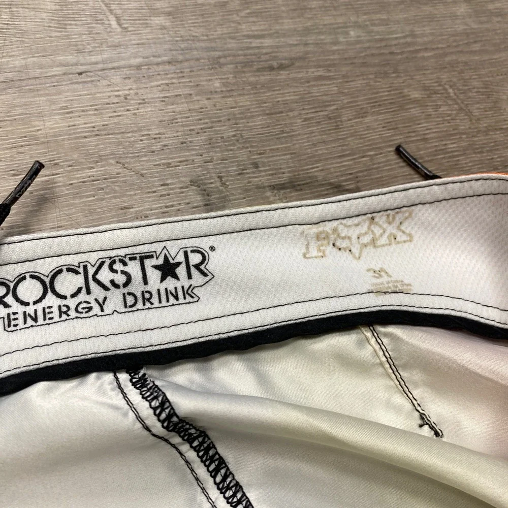 Fox Racing Board Shorts Mens 31‎ Yellow Orange Rockstar Energy Swim Trunks Surf